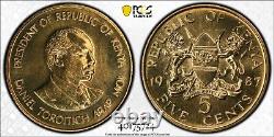Kenya 5 Cents 1987 Collection de la Monnaie de Kings Norton PCGS SP66 PROOF TOP POP
