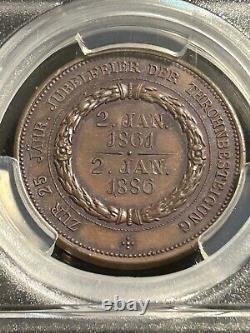 Médaille de couronnement en argent de l'Empire allemand SASA 1886, PCGS Top Pop SP64