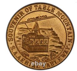 Médaille spécimen Table Mountain d'Afrique du Sud de 1929, PCGS SP64, meilleur exemplaire unique de 1