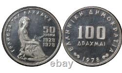 PR68DCAM Top Pop PCGS 100 Drachmai 1978 Grèce Pièce de monnaie en argent épreuve #121