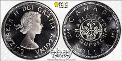 Pièce de monnaie de 1 dollar en argent du Canada de 1964 PCGS PL67 CAM à égalité pour le meilleur classement #piècesduCanada