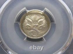 Pièce de monnaie de preuve de cinq cents de 1966 PCGS PR69 DCAM Top POP Queen Elizabeth 5 Cent Cert